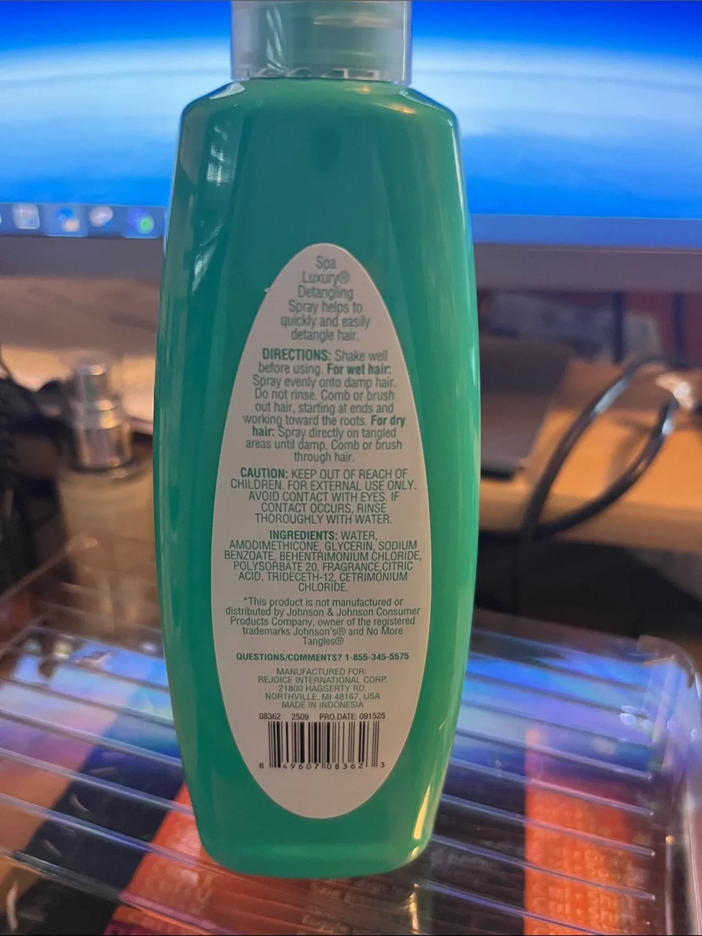 Tear-Free Green Detangler Spray for Kids - 8 fl oz